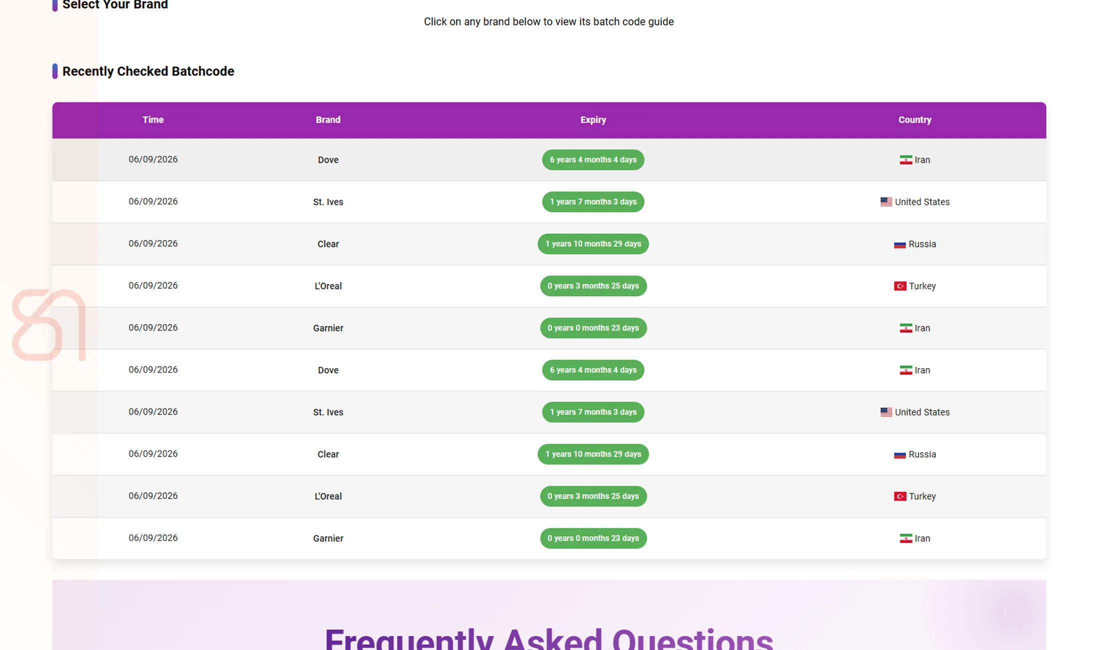 Check Batch Code screenshot