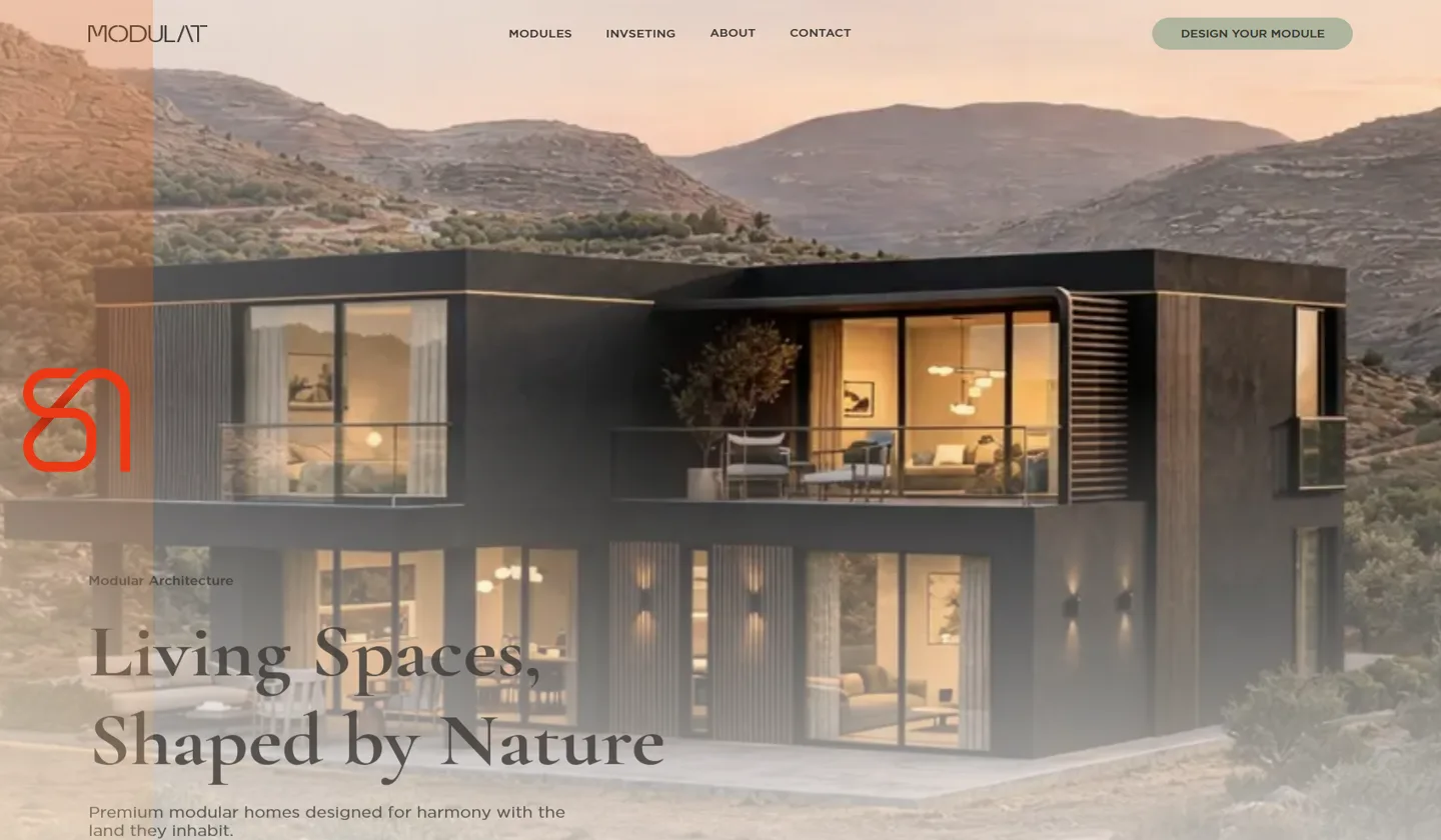 Modulat modern corporate website screenshots
